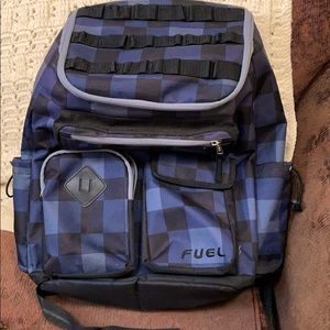 Fuel Blue & Black Plaid Backpack